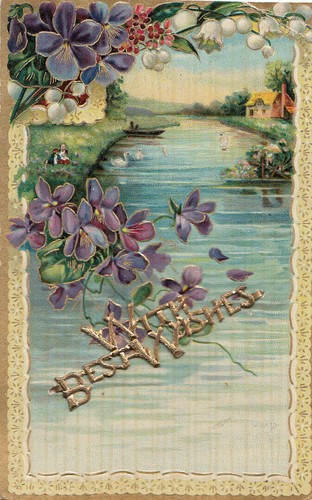 Auguri cartolina vintage - , in