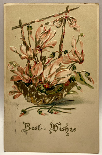 Auguri cesto oro fiori - cesto,