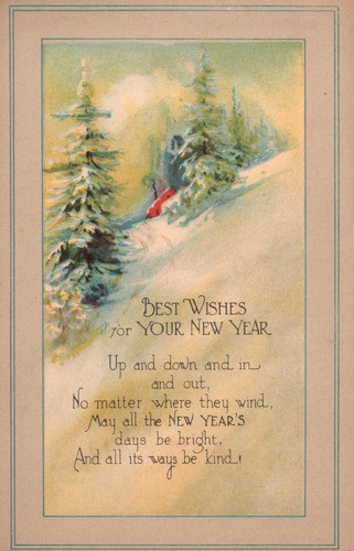 Cartolina epoca auguri per - cartolina,