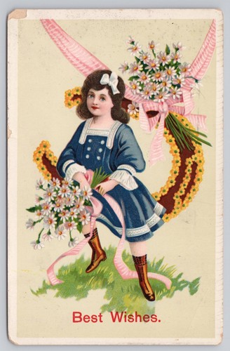 Cartolina epoca auguri - cartolina, d'epoca